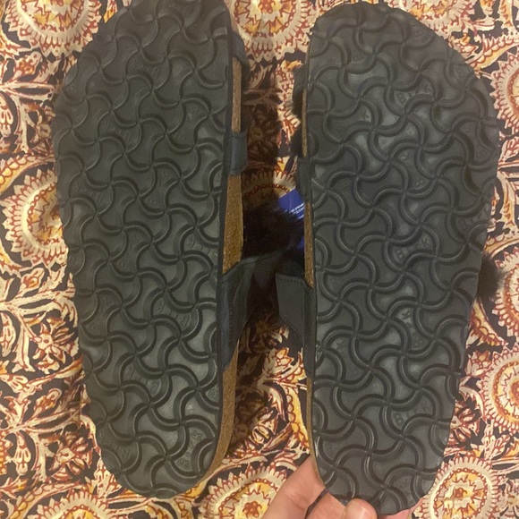 NWT Birkenstock Black Mayari Shearling lined Sandals Leather size 39 8 - Picture 9 of 10